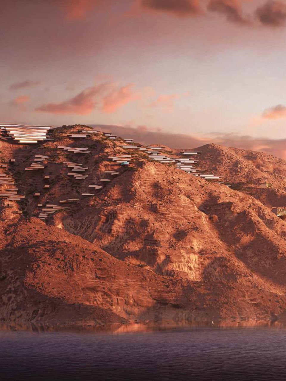 Slope residences on the mountainside