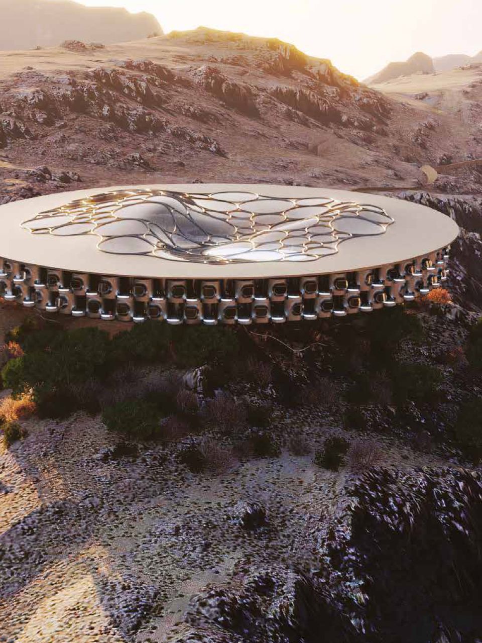 Cliffside resort structure